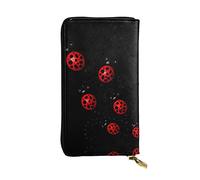 EZDLOWVBA Portefeuille pour femme avec impression de pistes de coccinelle, grande capacité, portefeuille pour homme et femme, porte-carte de crédit, sac à main en polyuréthane, Noir , Taille unique