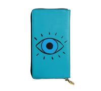 EZDLOWVBA Portefeuille pour femme avec impression mauvais œil - Grande capacité - Portefeuille pour femme et homme - Porte-carte de crédit - Sac à main en polyuréthane, Noir , Taille unique