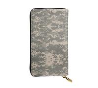 EZDLOWVBA Portefeuille pour femme avec imprimé camouflage numérique, grande capacité, sac à main en polyuréthane pour femme et homme, Noir , Taille unique