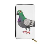 EZDLOWVBA Portefeuille pour femme avec imprimé pigeon de dessin animé, grande capacité, pochette pour femme, homme, portefeuille pour cartes de crédit, sac à main en PU, Noir , Taille unique