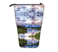 EZDLOWVBA Sac de papeterie imprimé parc national paysage pour garçons et filles, porte-crayons avec fermeture éclair, trousse télescopique, étudiants et bureau, collège