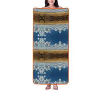 EZDLOWVBA Serviette de bain décorative en microfibre absorbante avec imprimé prairie - Serviette de douche douce florale pour salle de bain