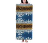 EZDLOWVBA Serviette de bain décorative en microfibre absorbante avec imprimé prairie - Serviette de douche douce florale pour salle de bain