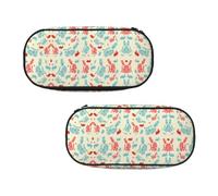 EZDLOWVBA Trousse à crayons avec fermeture éclair pour garçons et filles - Motif lapin magicien - Pour fille et fils, Noir , Taille unique, Trousse de beauté