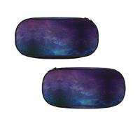 EZDLOWVBA Trousse à crayons avec impression interstellaire Univers avec étoiles et galaxie pour garçons et filles - Jolie trousse à crayons avec fermeture éclair pour étudiants - Pour fille et fils,