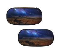 EZDLOWVBA Trousse à crayons avec impression paysage de la vallée du désert Monument Valley pour garçons et filles, jolie trousse à crayons avec fermeture éclair pour étudiants, trousse à crayons pour