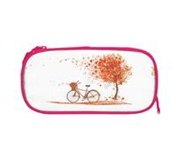 EZDLOWVBA Trousse à crayons avec imprimé arbre avec vieux vélo vieilli pour garçons et filles - Jolie trousse à crayons avec fermeture éclair pour étudiants - Trousse à crayons pour fille et fils