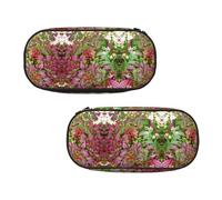 EZDLOWVBA Trousse à crayons avec imprimé Bush brûlant avec baies rouges pour garçons et filles, jolie trousse à crayons avec fermeture éclair pour étudiants, pour filles, fils, bureau, Noir , Taille