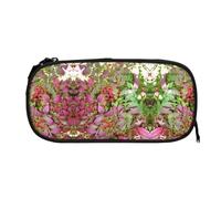 EZDLOWVBA Trousse à crayons avec imprimé Bush brûlant avec baies rouges pour garçons et filles, jolie trousse à crayons avec fermeture éclair pour étudiants, pour filles, fils, bureau, Noir , One Size