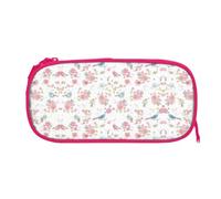 EZDLOWVBA Trousse à crayons avec imprimé floral sauvage pour garçons et filles - Jolie trousse à crayons avec fermeture éclair pour étudiants - Trousse à crayons pour fille et fils, rose, One Size