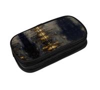 EZDLOWVBA Trousse à crayons avec imprimé horizon de nuit métropolitain pour garçons et filles avec fermeture éclair pour étudiants, pour filles, fils, bureau, Noir , Taille unique, Trousse de beauté
