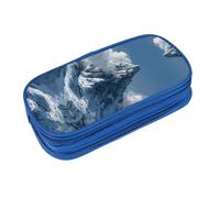 EZDLOWVBA Trousse à crayons avec imprimé Mountain Peak pour garçons et filles, jolie trousse à crayons avec fermeture éclair pour étudiants, pour filles, fils, bureau, bleu, Taille unique, Trousse de
