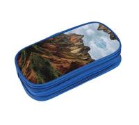 EZDLOWVBA Trousse à crayons avec imprimé Mountain Peak pour garçons et filles, jolie trousse à crayons avec fermeture éclair pour étudiants, pour filles, fils, bureau, bleu, Taille unique, Trousse de