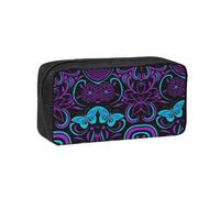EZDLOWVBA Trousse à crayons avec imprimé papillon sur une belle fleur pour garçons et filles, pour l'école secondaire, pour enfants, filles, trousse à crayons, papeterie de bureau