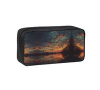 EZDLOWVBA Trousse à crayons avec imprimé River and The Great Sky pour garçons et filles, pour l'école secondaire, pour enfants, filles, trousse à crayons, papeterie de bureau, université