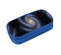 EZDLOWVBA Trousse à crayons avec imprimé univers étoilé pour garçons et filles, jolie trousse à crayons avec fermeture éclair pour étudiants, trousse à crayons pour fille, fils, bureau, bleu, Taille