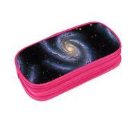 EZDLOWVBA Trousse à crayons avec imprimé univers étoilé pour garçons et filles, jolie trousse à crayons avec fermeture éclair pour étudiants, trousse à crayons pour fille, fils, bureau, rose, Taille