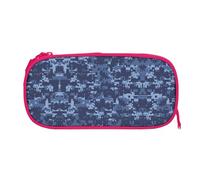 EZDLOWVBA Trousse à crayons avec motif camouflage bleu pour garçons et filles avec fermeture éclair pour étudiants, trousse à crayons pour fille, fils, bureau, rose, One Size, Trousse de beauté