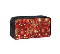 EZDLOWVBA Trousse à crayons avec motif cœurs et papillons dorés pour garçons et filles, pour l'école secondaire, pour enfants, filles, trousse à crayons, papeterie de bureau