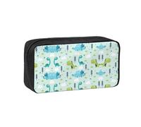 EZDLOWVBA Trousse à crayons avec motif dinosaure pour garçons et filles - Pour l'école secondaire - Trousse à crayons pour le bureau et l'université