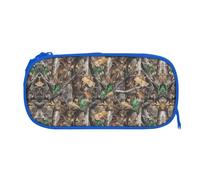 EZDLOWVBA Trousse à crayons Cold Tree avec imprimé camouflage pour garçons et filles avec fermeture éclair pour étudiants, trousse à crayons pour fille, fils, bureau, bleu, One Size, Trousse de beauté
