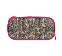 EZDLOWVBA Trousse à crayons Cold Tree avec imprimé camouflage pour garçons et filles avec fermeture éclair pour étudiants, trousse à crayons pour fille, fils, bureau, rose, One Size, Trousse de beauté