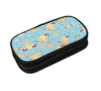 EZDLOWVBA Trousse à crayons créative avec imprimé poule de dessin animé pour garçons et filles, jolie trousse à crayons avec fermeture éclair pour étudiants, trousse à crayons pour fille, fils,