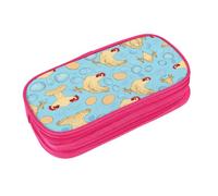 EZDLOWVBA Trousse à crayons créative avec imprimé poule de dessin animé pour garçons et filles, jolie trousse à crayons avec fermeture éclair pour étudiants, trousse à crayons pour fille, fils,