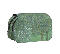 EZDLOWVBA Trousse à crayons de grande capacité avec 2 compartiments et porte-stylos Motif roses sous les arbres