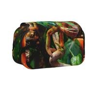 EZDLOWVBA Trousse à crayons de grande capacité avec 2 compartiments Motif caméléon