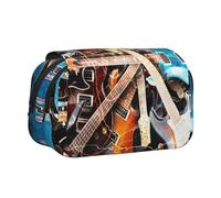 EZDLOWVBA Trousse à crayons de grande capacité avec 2 compartiments Motif guitare électrique magique