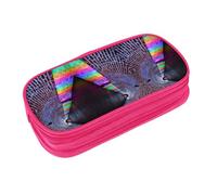 EZDLOWVBA Trousse à crayons holographique avec imprimé rêves pour garçons et filles avec fermeture éclair pour étudiants - Trousse à crayons pour fille et fils, rose, Taille unique, Trousse de beauté