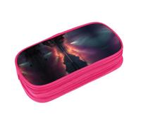 EZDLOWVBA Trousse à crayons imprimée First Light pour garçons et filles avec fermeture éclair pour étudiants - Trousse à crayons pour fille et fils, rose, One Size, Trousse de beauté