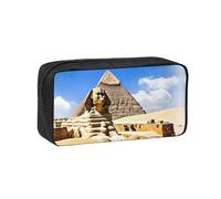 EZDLOWVBA Trousse à crayons imprimée pyramides d'Égypte pour garçons et filles, trousse à crayons pour l'école secondaire pour enfants et filles