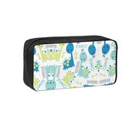 EZDLOWVBA Trousse à crayons mignonne avec imprimé dinosaure pour garçons et filles - Pour l'école secondaire - Pour enfants et filles