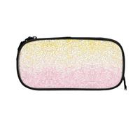 EZDLOWVBA Trousse à crayons or rose avec impression de paillettes artificielles pour garçons et filles avec fermeture éclair pour étudiants, trousse à crayons pour fille, fils, bureau, Noir , One Size
