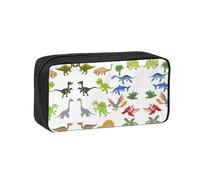 EZDLOWVBA Trousse à crayons portable avec impression de dinosaures de dessin animé pour enfants, trousse à crayons durable, pochette de capacité