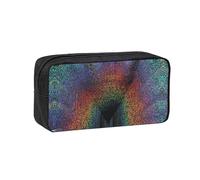 EZDLOWVBA Trousse à crayons portable avec impression holographique de rêves pour étudiants, enfants, trousse à crayons, pochette de papeterie durable, capacité