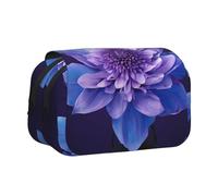 EZDLOWVBA Trousse à crayons rectangulaire avec 2 compartiments - Imprimé mandala - Grande capacité