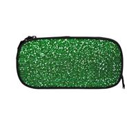 EZDLOWVBA Trousse à crayons verte à paillettes pour garçons et filles avec fermeture éclair pour étudiants pour filles et fils, Noir , One Size, Trousse de beauté