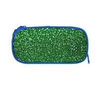 EZDLOWVBA Trousse à crayons verte à paillettes pour garçons et filles avec fermeture éclair pour étudiants pour filles et fils, bleu, One Size, Trousse de beauté
