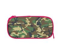 EZDLOWVBA Trousse à crayons verte avec imprimé camouflage militaire pour garçons et filles avec fermeture éclair pour étudiants pour filles et fils, rose, One Size, Trousse de beauté