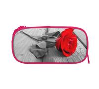 EZDLOWVBA Une jolie trousse à crayons avec fermeture éclair pour garçons et filles avec imprimé rose rouge pour étudiants, trousse à crayons pour fille, fils, bureau, rose, One Size, Trousse de beauté