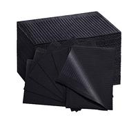 EZEELAI Lot de 50 bavoirs dentaires jetables en papier Npkins 3 plis imperméables pour dentiste ou médical, 33 x 45,7 cm, noir