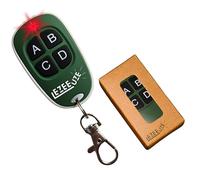 EzeeUze - Telecommande Universelle Portail à Code Fixe 433,92 MHz, Bip Portail,Telecommande Garage, 4 canaux, Compatible avec Novoferm Novotron 502 MAX43-2 Novotron 512 MIX43-2, Gaposa QCT4 (Green)