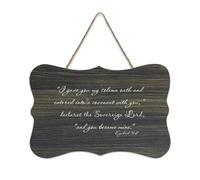 Ezekiel 16:8 Décoration murale « I Gave You My Solemn Oath And Entered Into A Covenant with You, Declares The Rustic Wood Welcome Sign for Front Porch Door Classroom Coffee Club » 15,2 x 25,4 cm