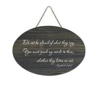 Ezekiel 2:6 7 Décoration murale « Do Not Be Afraid of What They Say, You Must Speak My Words to Them, Whether Rustic Wood Welcome Sign for Front Porch Door Classroom Coffee Club » 15,2 x 25,4 cm