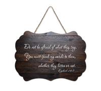 Ezekiel 2:6 7 Décoration murale « Do Not Be Afraid of What They Say, You Must Speak My Words to Them, Whether Wood Sign » - 15,2 x 25,4 cm - Décoration murale en bois pour porte d'entrée, salon
