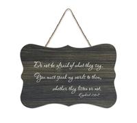 Ezekiel 2:6 7 Décoration murale « Do Not Be Afraid of What They Say, You Must Speak My Words to Them, Whether Wood Sign » - 15,2 x 25,4 cm - Décoration murale en bois pour porte d'entrée, salon