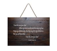 Ezekiel 20:19 20 I Am The Lord Your God, Follow My Decrees And Be Careful to Keep My Laws Panneau en bois 15,2 x 25,4 cm Décoration murale en bois pour porte d'entrée, salon, cuisine